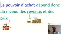 Le pouvoir d'achat (en volume et en valeur). Notion d'économie