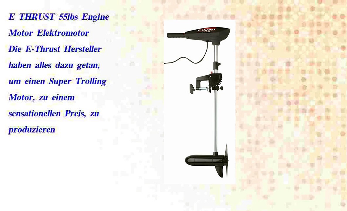 E THRUST 55lbs Engine Motor Elektromotor