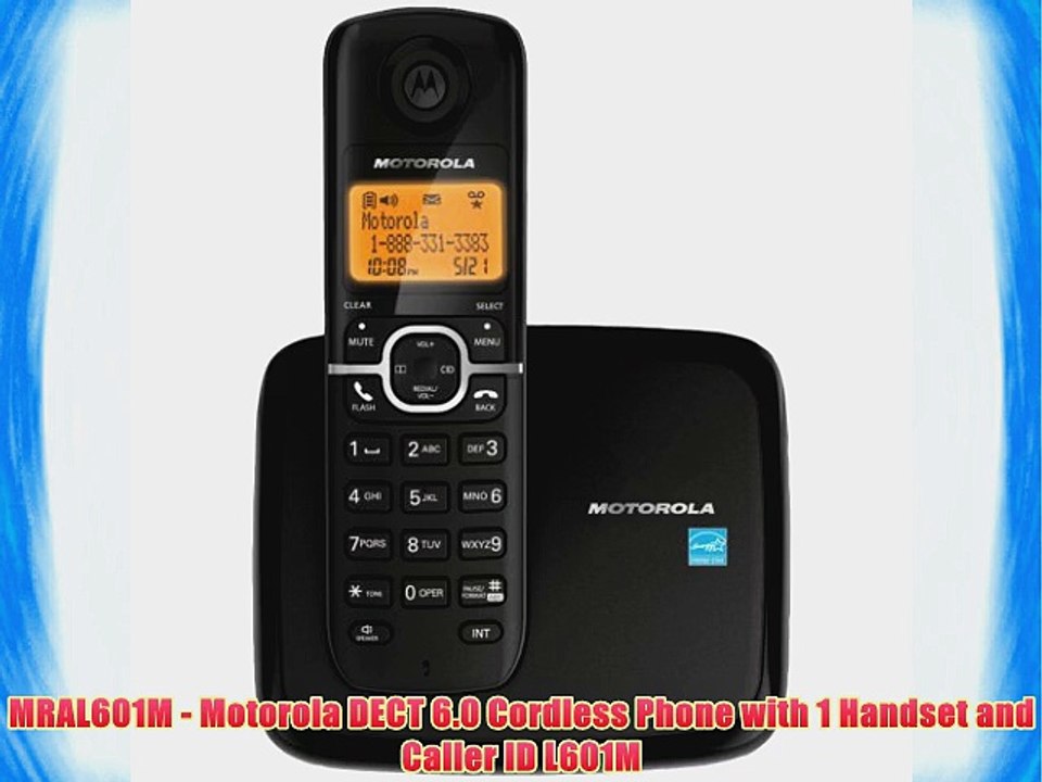 MRAL601M - Motorola DECT 6.0 Cordless Phone with 1 Handset and Caller ID L601M
