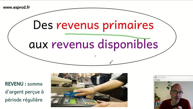 Des revenus primaires aux revenus disponibles. Notion d'économie