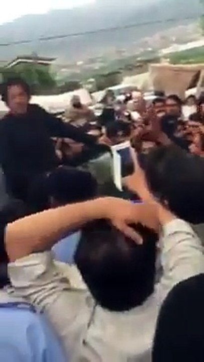 Chairman Imran Khan Talks to Protestors Outside his House