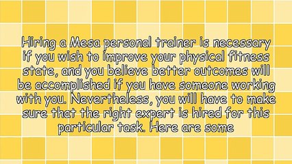 Considerations Before Choosing A Mesa Personal Trainer