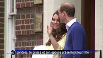 Londres: Kate et William présentent leur fille au public