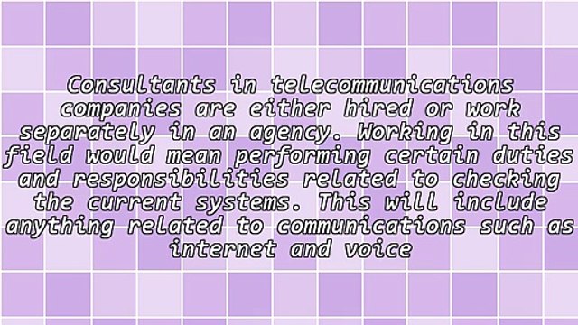 Being Able To Work With Communication Systems Consultants