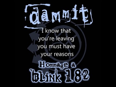 blink-182 Dammit lyrics