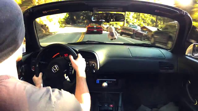 20130120 Hwy 84 La Honda downhill | AP2 S2000 following Ferrari 360 Challenge Stradale touge