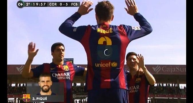 Goal Gerard Piquè 0-5 | Córdoba CF vs FC Barcelona | 02-05-2015