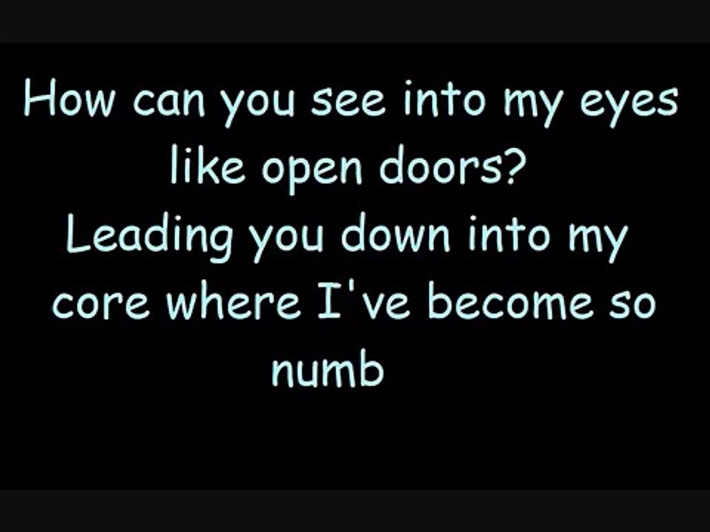 Evanescence Bring Me To Life Lyrics Video Dailymotion