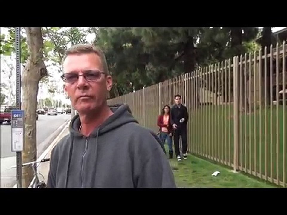 Mexican vs White racist AMERICAN TRASH . May Day 2012 . Santa Ana , California