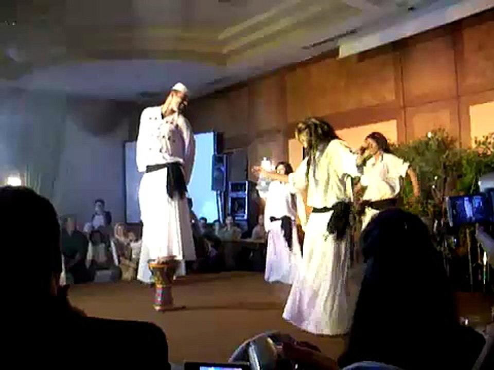 Tito dancing on a tabla drum