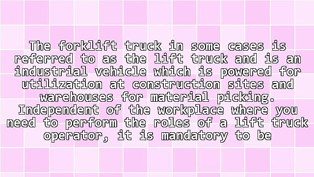 Importance Of Having A Forklift Certification