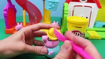 Peppa Pig Play-Doh Farm ✯ Peppa Pig Family Nickelodeon Julius Jr Amusement Park DisneyCarToys