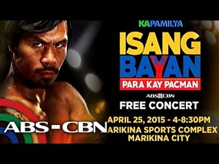 Libreng tribute concert para kay Pacman sa Sabado