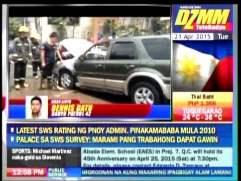 SUV catches fire along EDSA-Pasay