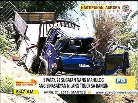 5 patay, 21 sugatan matapos mahulog ang trak sa bangin