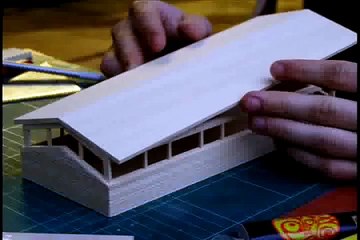The making of the architectural  wooden scale model