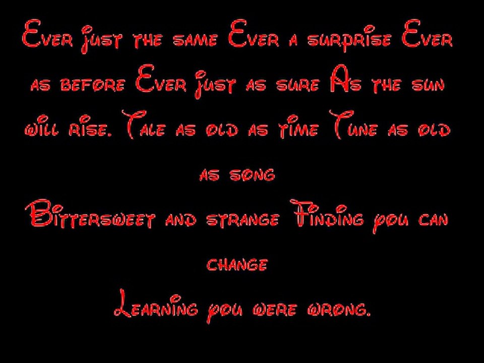 Beauty And The Beast - Beauty And The Beast Lyrics HD