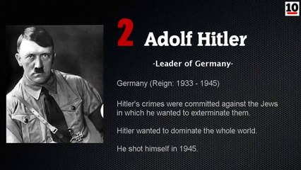 10 Most Evil Men In History