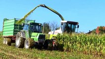 Maishäckseln mit Claas Jaguar 695 Mega, Deutz-Fahr DX 110 und Massey Ferguson 8140