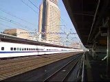 A bullet train runs at Hamamatsu