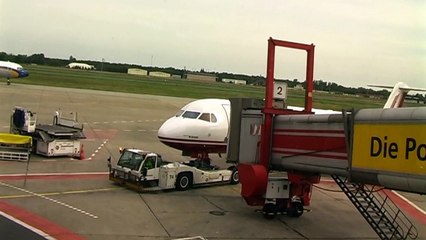 airberlin Fokker 100 Start Berlin-Tegel flight and landing Munich / München