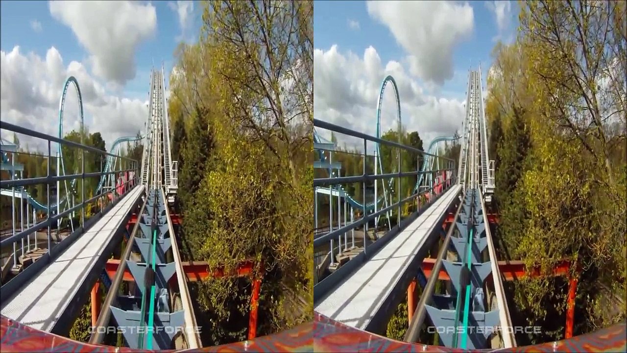 Shockwave 3D front seat on-ride HD POV Drayton Manor