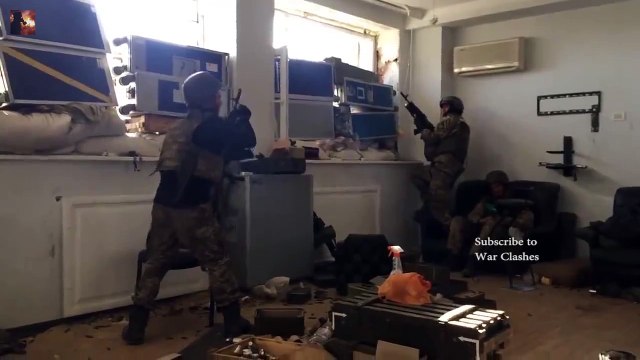 Ukraine War. Battle Footage - Ukrainian army & Right Sector fighting in Donetsk Airport. 720p HD