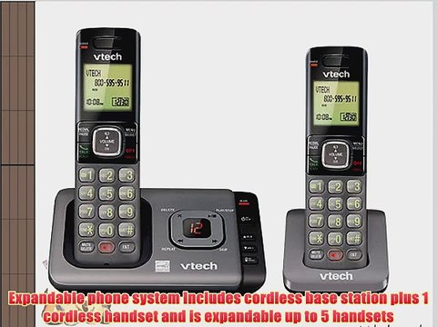 VTech CS6729-21 DECT 6.0 Expandable Cordless Phone with Digital Answering System