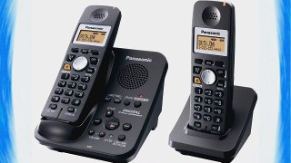 Panasonic KX-TG3032B 2.4 GHz Cordless Telephone w/Digital Answering machine and 2 handsets