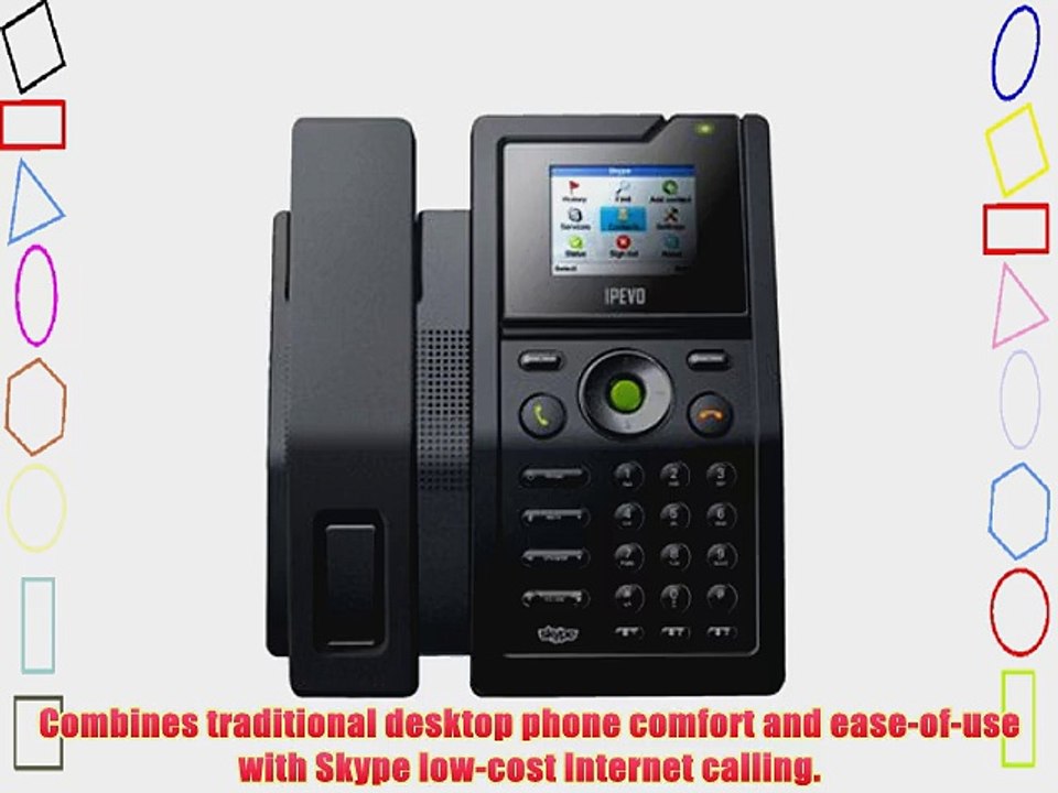 IPEVO S0-10 Skype Desktop Phone-Black handset
