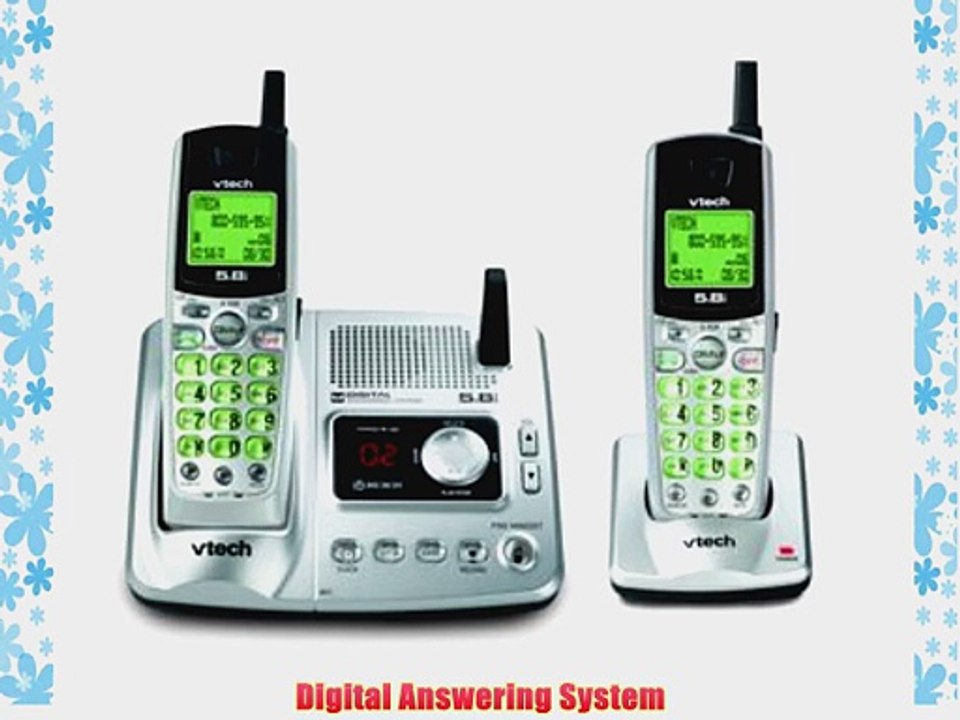 Vtech ia5870 - 5.8 GHz Two Handset cordless Phone System w/ Digital Answering Device