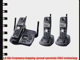 Panasonic KX-TG5653B 5.8 GHz FHSS GigaRange  Digital Cordless Answering System with Three Handsets