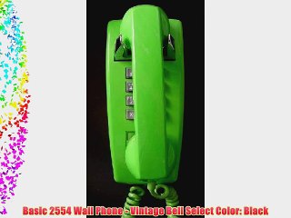 Basic 2554 Wall Phone - Vintage Bell Select Color: Black