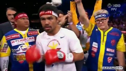 اللاعب الأمريكي فلويد مايويذر يواجه اللاعب الفلبيني ماني باكياو في عرض الملاكمة والبوكس  2015