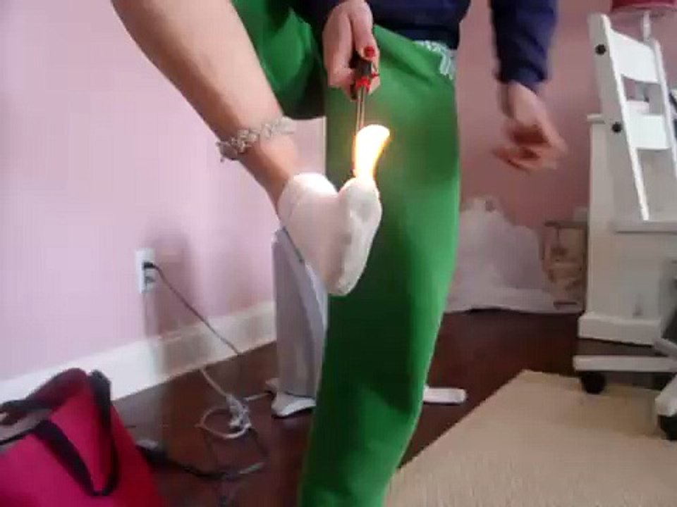 sock on fire