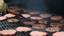 Memorial Day Burgers on Grill for Cook Out ★ Free HD Stock Footage ★ Free HD Stock Footage