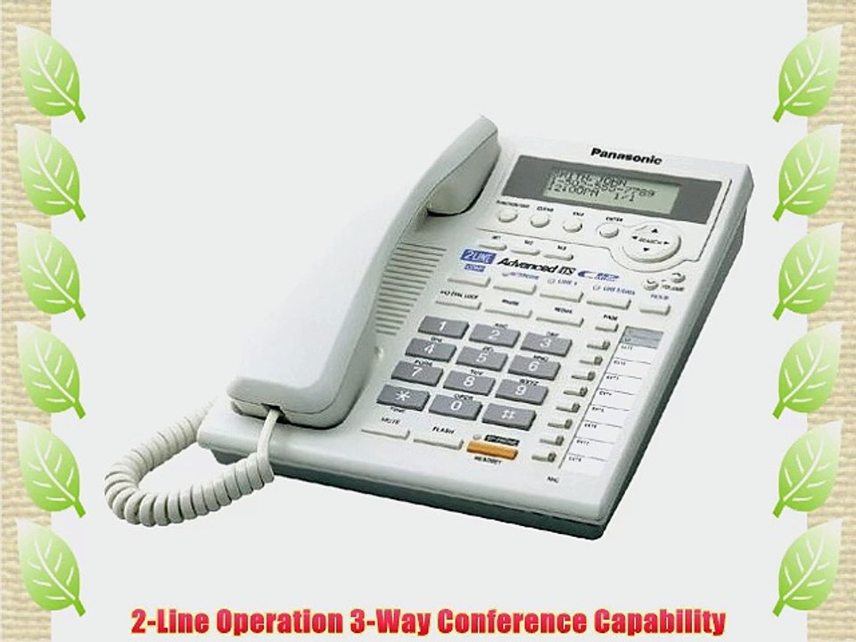 Panasonic KXTS3282W 2Line Corded Phone with Caller ID and