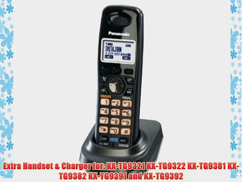 NEW Panasonic KX-TGA939T DECT 6.0 Cordless Handset Metallic Black Indicator-Ringer LED Pulse/Tone