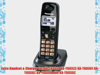 NEW Panasonic KX-TGA939T DECT 6.0 Cordless Handset Metallic Black Indicator-Ringer LED Pulse/Tone