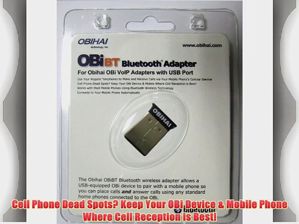 OBiBT Bluetooth Adapter for Pairing the OBi200 and OBi202 with a Mobile Phone