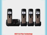 Panasonic KX-TG4734B DECT 6.0 Cordless Phone with Answering System Black 4 Handsets