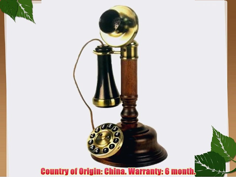 Golden Eagle GEE805 Wood Candlestick Phone