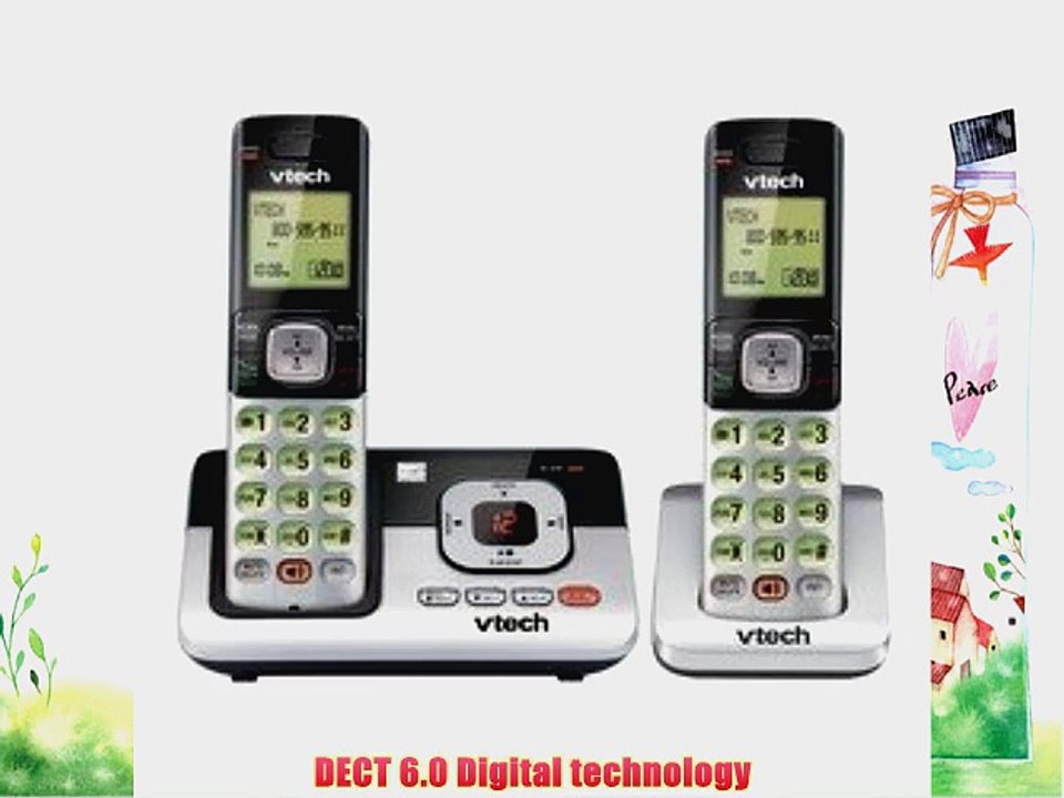 Vtech CS6829-2 DECT 6.0 Cordless Phone and Digital Answering System with 2 Handsets