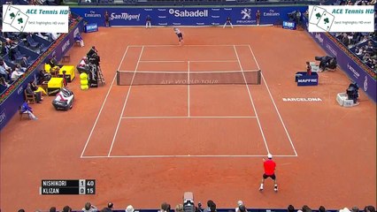 Kei Nishikori vs Martin Klizan  tennis Highlights Barcelona Open 2015 HD720p 50fps