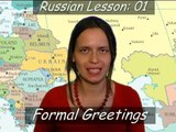 Russian Language Lesson :01  Formal Greetings