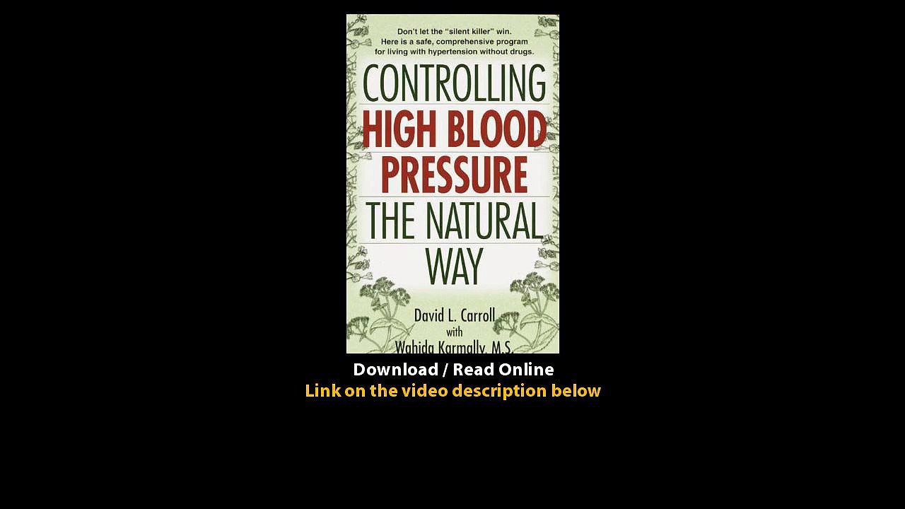 Download Controlling High Blood Pressure the Natural Way By Joseph E PizzornoMi