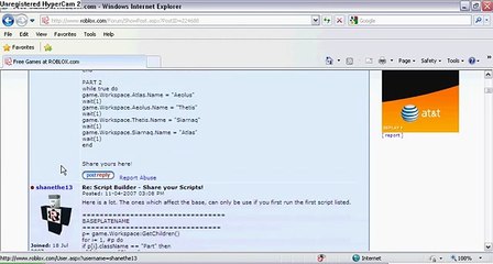 Lots Of Working Roblox Scripts For Script Builder Video Dailymotion - roblox btools lua c script