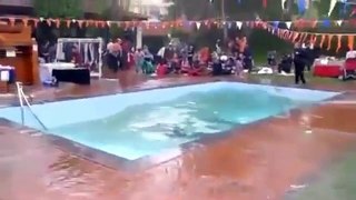 REAL Footage for Nepal Earthquake 2015 -swimming pool