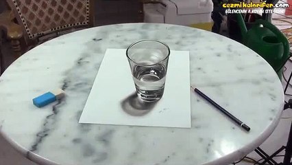 Harika 3D Bardak Çizimi