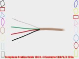 Telephone Station Cable 100 ft. 4 Conductor R/G/Y/B 22Ga.
